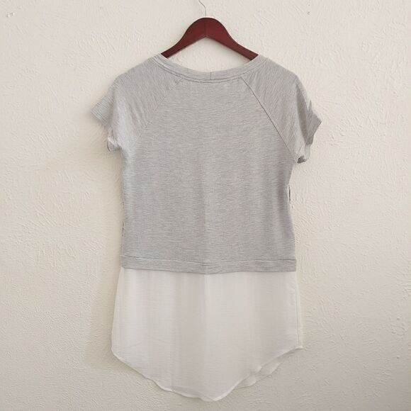 Anthropologie Dolan Printed Skirted Top XS Grey - Picture 4 of 5
